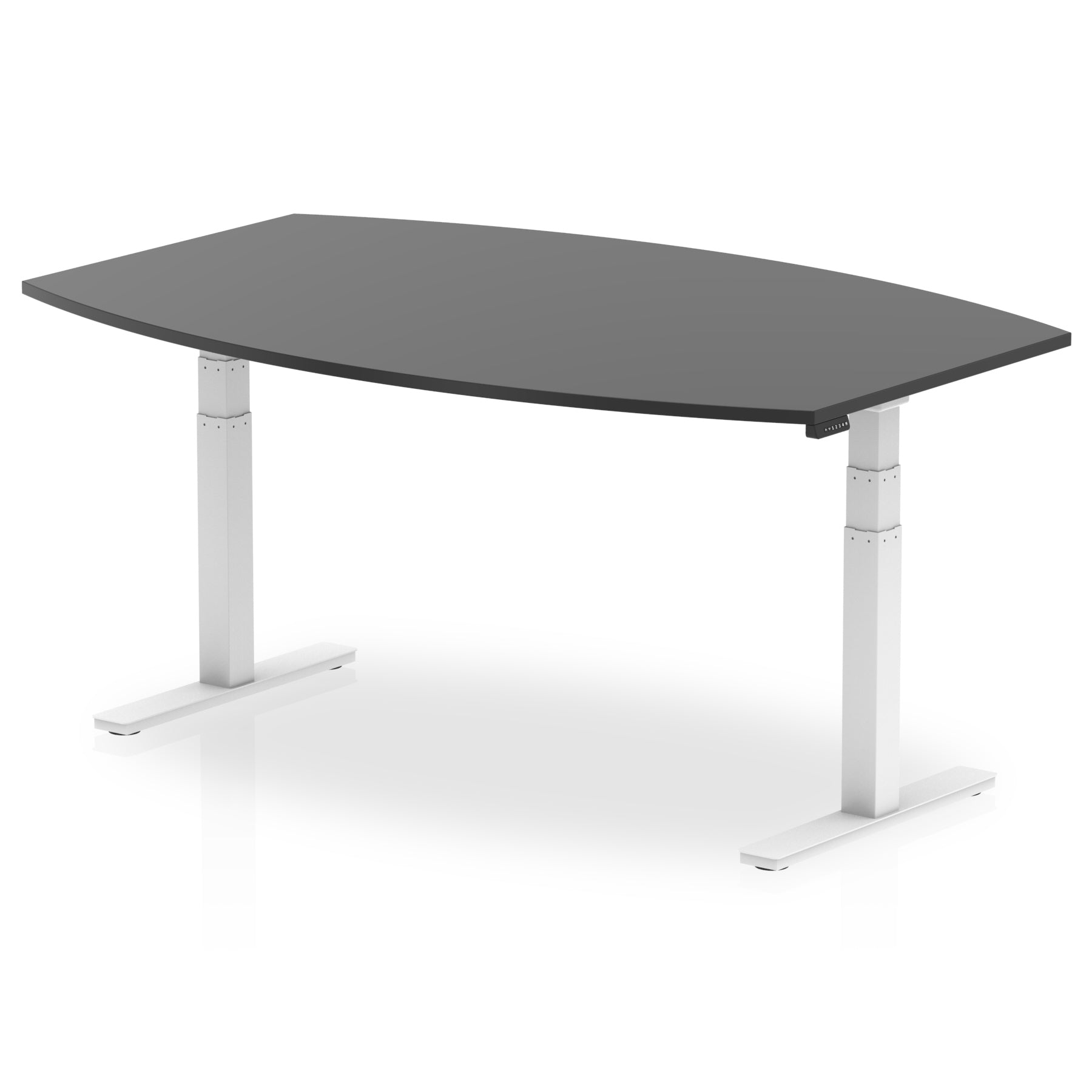 High Gloss Writable Boardroom Table Height Adjustable