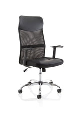 Vegalite High Mesh Back Black Executive Office Chair with Arms