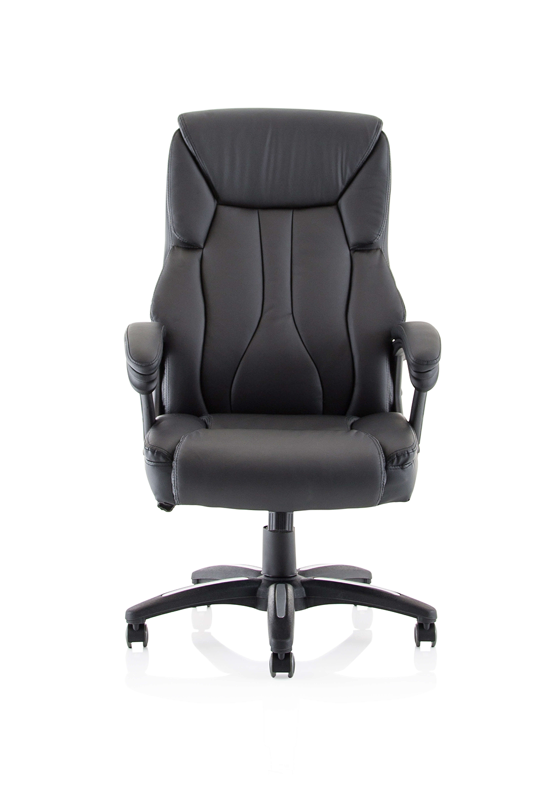 Stratford High Back Executive Black Leather Office Chair with Arms