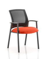 Metro Medium Mesh Back Stacking Visitor Chair with Arms