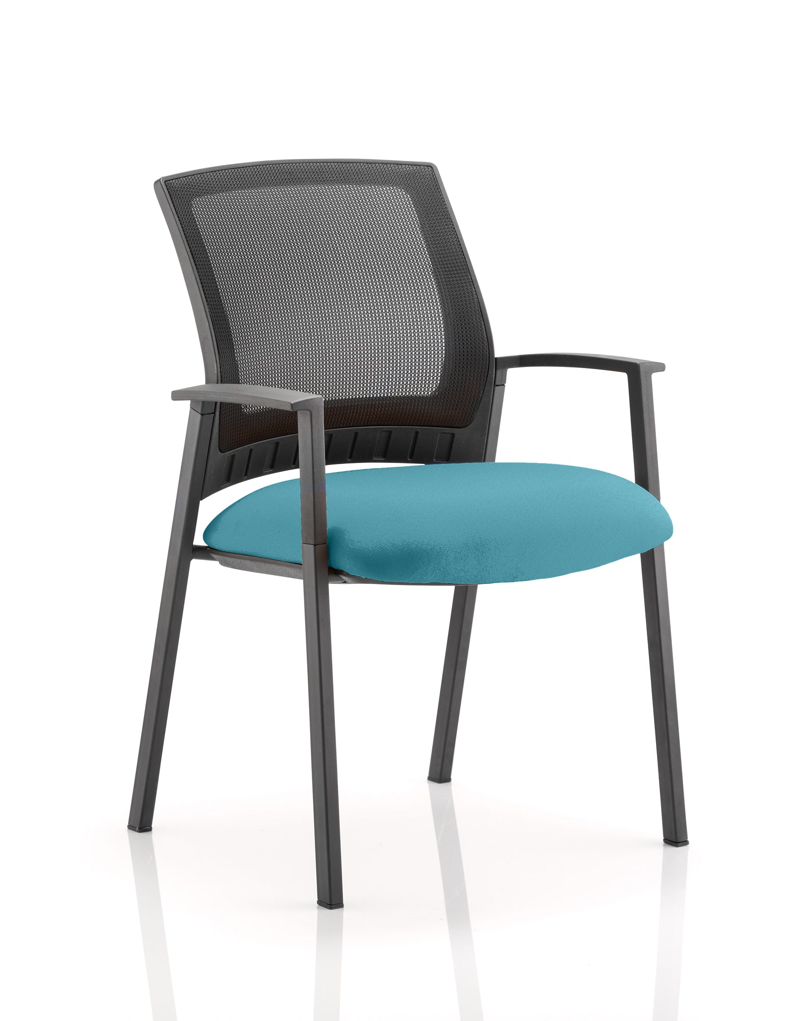 Metro Medium Mesh Back Stacking Visitor Chair with Arms