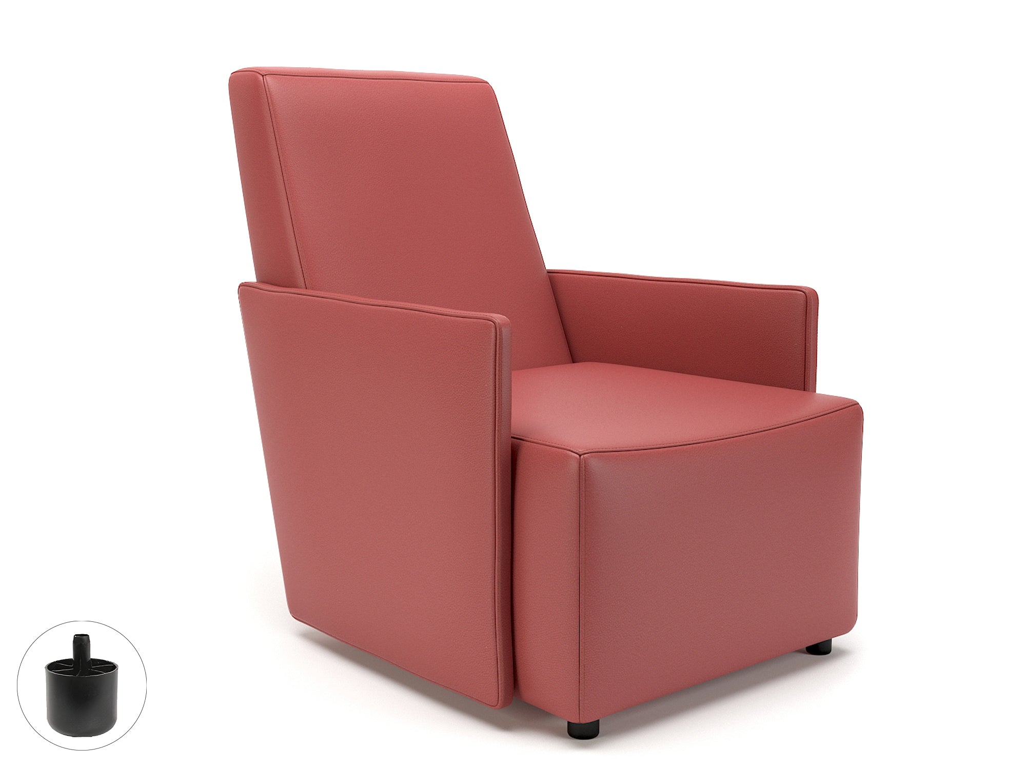 Pella 69cm Wide Armchair in Cristina Marrone Ultima Faux Leather