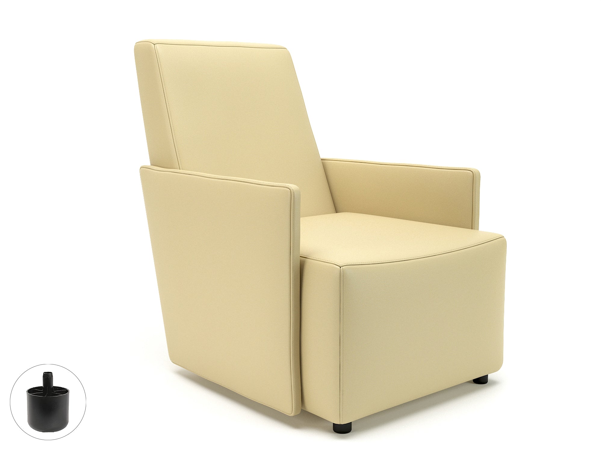 Pella 69cm Wide Armchair in Cristina Marrone Ultima Faux Leather